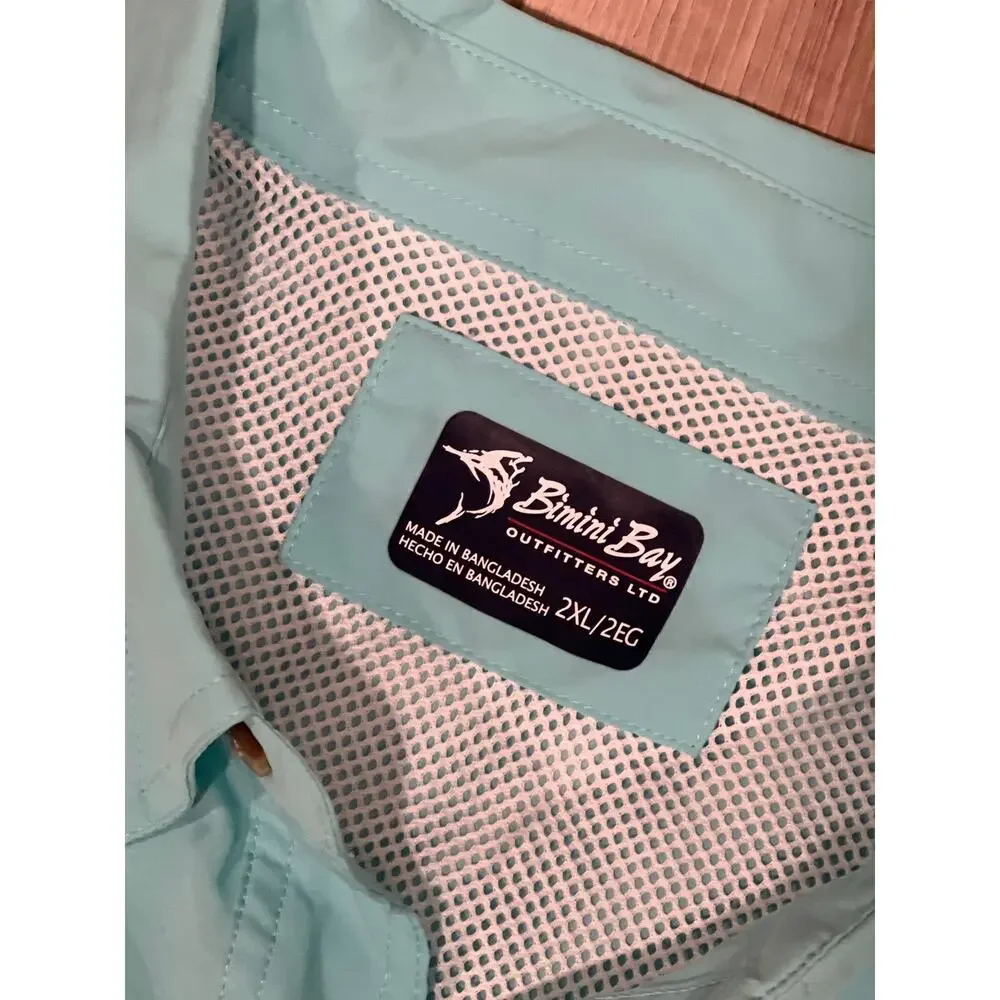 Bimini Bay Outfitters Aqua Fishing Guide Shirt, Size 2XL, 1302-D